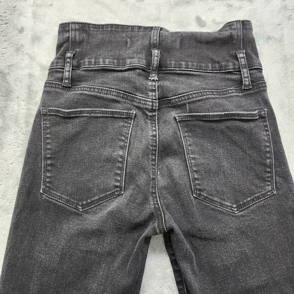 GAP 1969 Jeans Womens 26P Washed Black True Skinny Super High Rise Stretch Denim - Picture 4 of 15